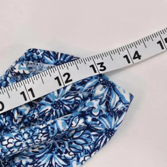 Lilly Pulitzer Dress Blue Blooming Together Flowers Size XS - Picture 7 of 9